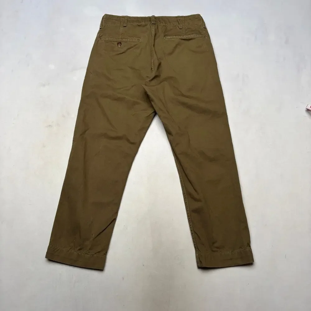 Buck Mason Officer Pant Slub Twill Chino Men's 29x25 Quiet Luxury Army Military